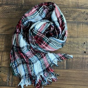 Ralph Lauren wool viscose plaid scarf